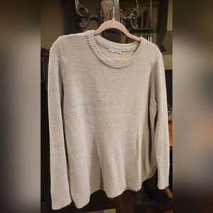 Pink Clover Nickole Textured Cream sweater XL